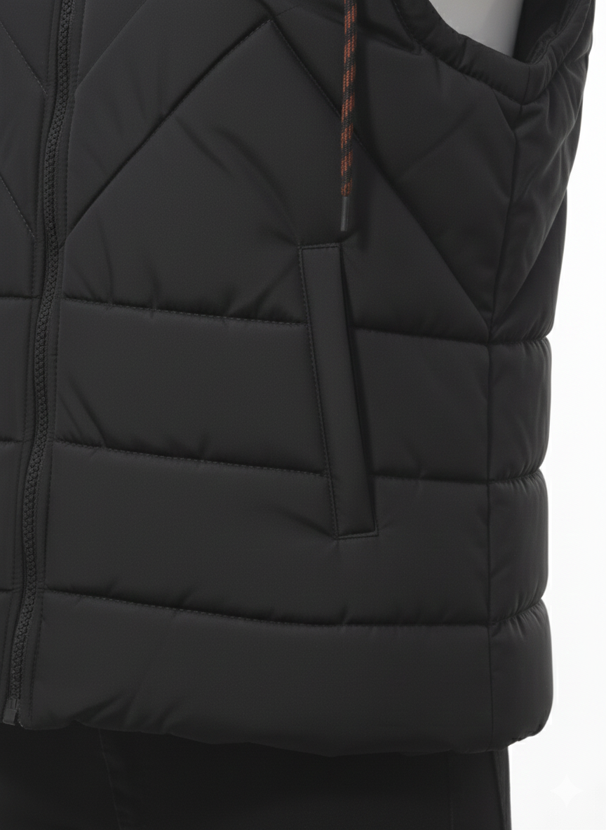 Men's Puffer Vest (Black)