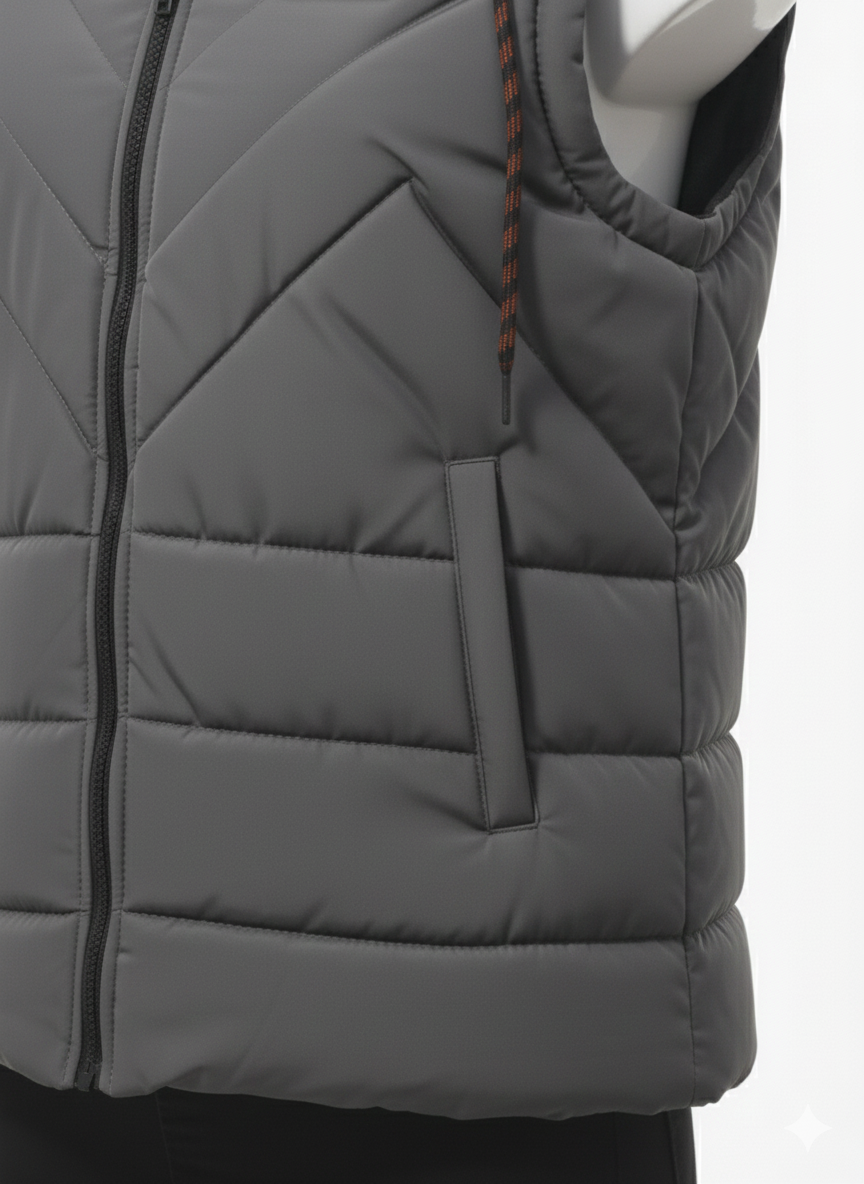 Men's Puffer Vest (Grey)