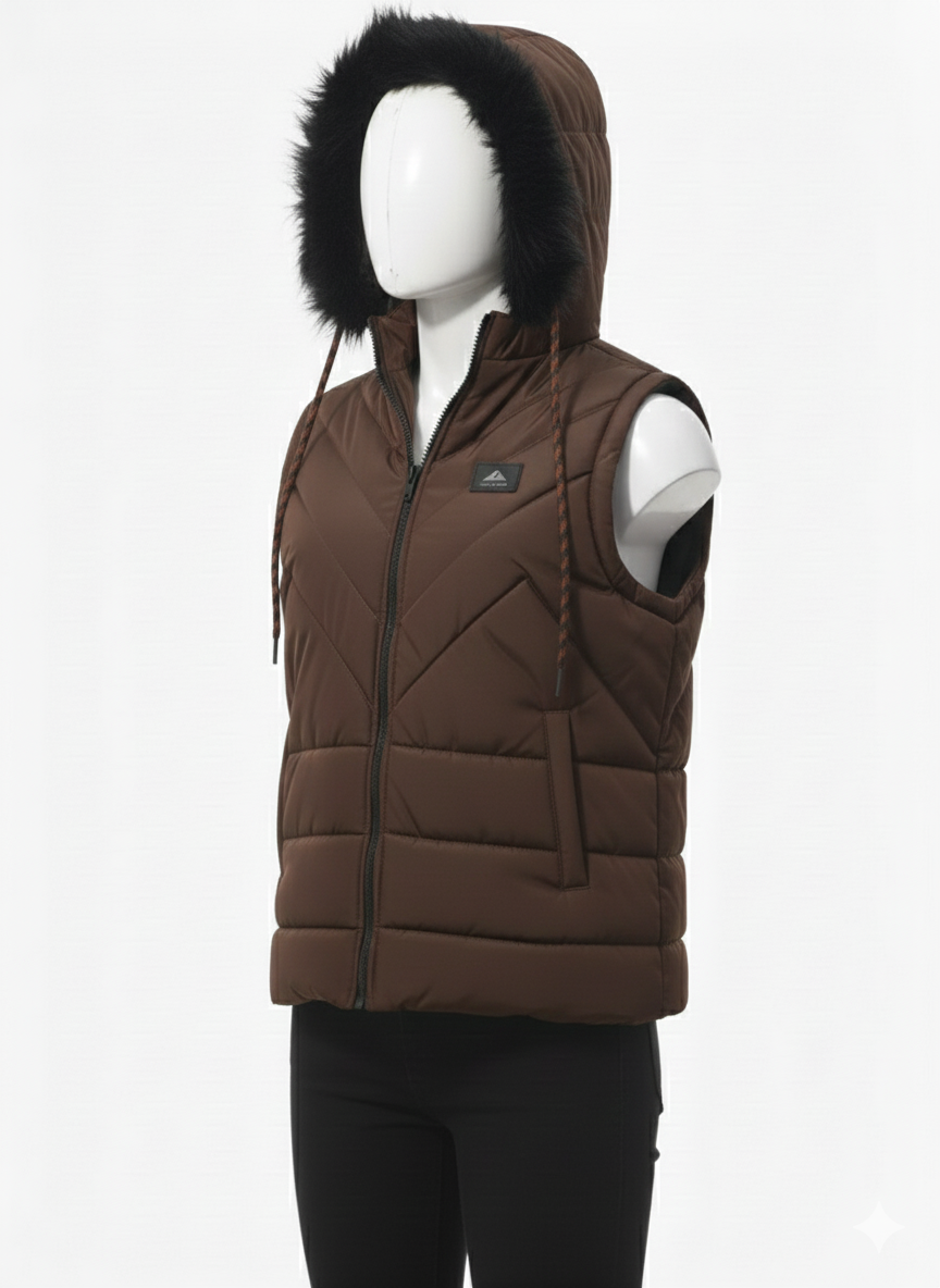 Men's Puffer Vest (Brown)