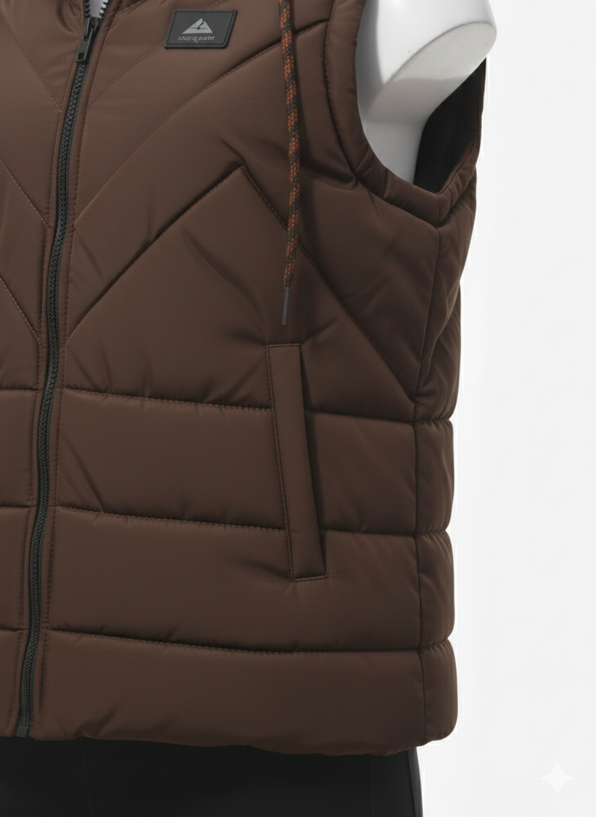 Men's Puffer Vest (Brown)