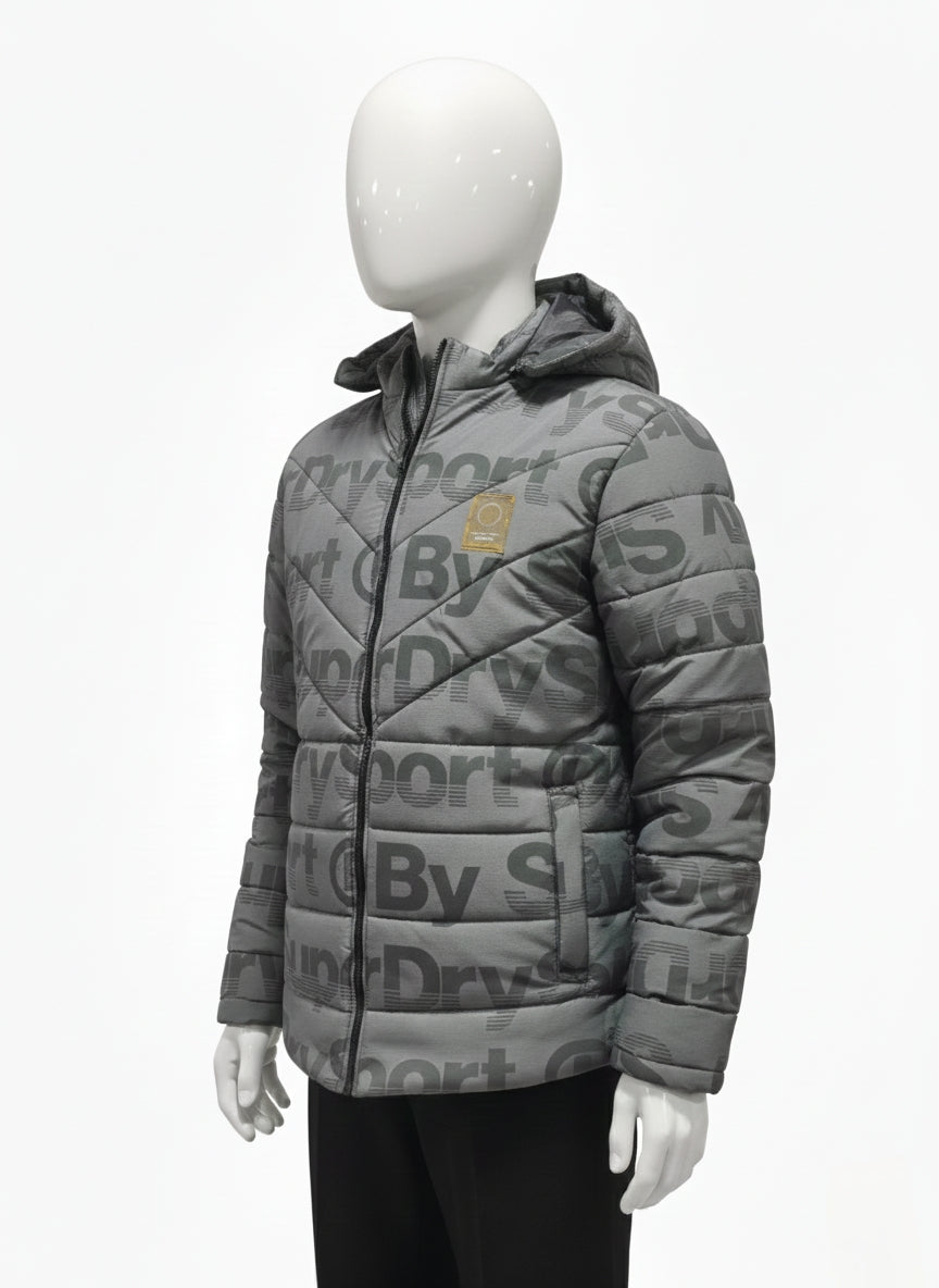 Men's Puffer Vest without Furr (Grey SuperDry Sport By)