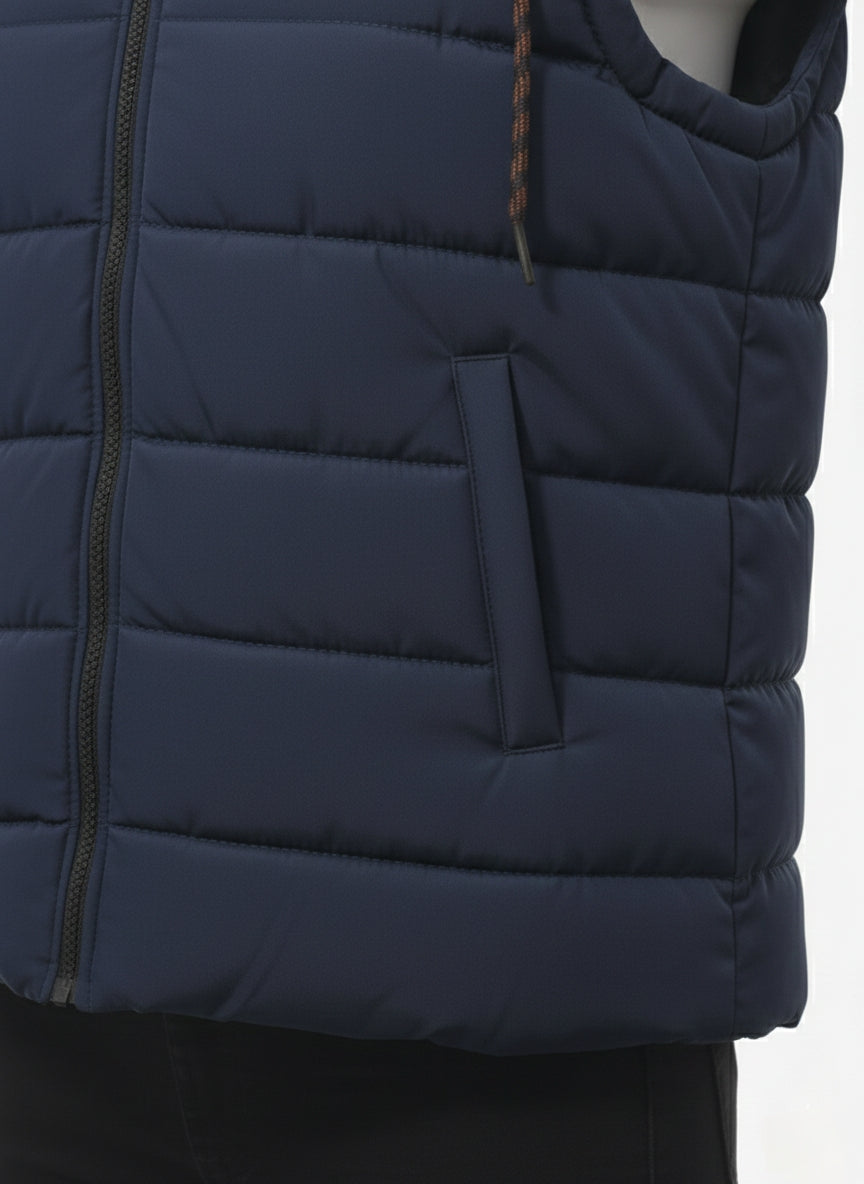 Men's Puffer Vest (Navy Blue)