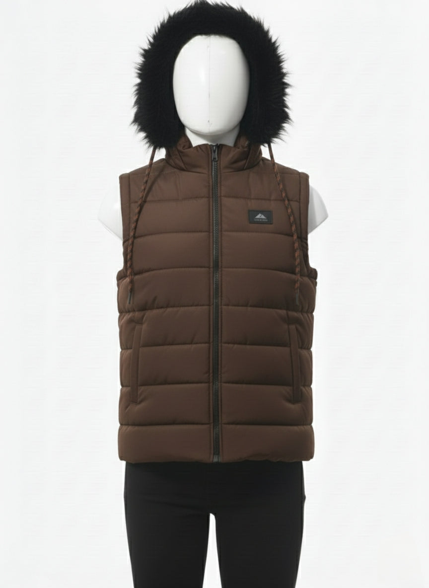 Men's Puffer Vest (Brown)