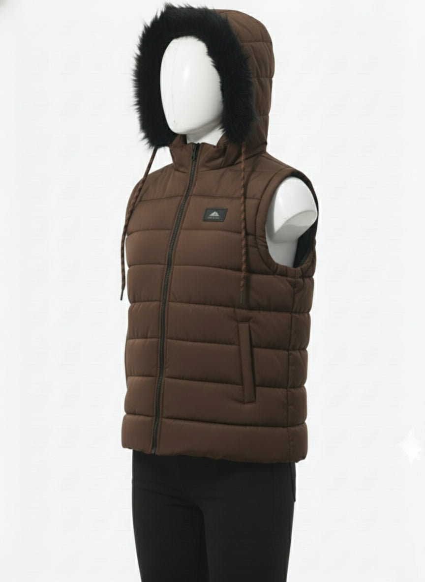 Men's Puffer Vest (Brown)