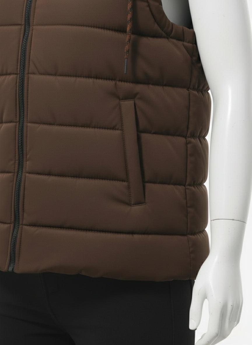 Men's Puffer Vest (Brown)